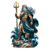 Meeresgott Poseidon im Sturm