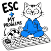 ESC + MEINE PROBLEME – Lustige Geek-Katze