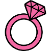 Pinker Diamantring Icon