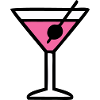 Pinkes Cocktail Glas Icon