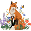 Fuchs in Blumenwiese