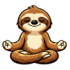 Faultier beim Yoga