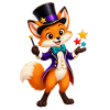 Zaubernder Fuchs Magier-Charakter