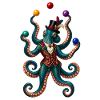 Tintenoktopus im Zylinder