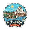 Belgrad, Serbien Kalemegdan-Festungsabzeichen