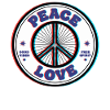 Hippie-Psychedelisches Peace-Sign Friedensliebe