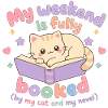 Bücherwurm-Katzen-Mama-Buch Tok Reading