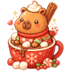 Capybara Heiße Schokolade Weihnachten