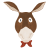 Esel mit Schleifchen
