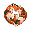 Fuchsfamilienherz