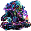 Kosmischer Alien DJ