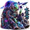 Kosmischer Alien Reisender