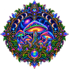 Kosmisches Pilz Mandala