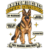Deutscher Schäferhund Anatomie Spruch Geschenk