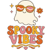 Spooky Vibes Ghost Retro