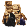 büchser stapel, sitzende katze