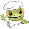 Peeking_chef_gecko_with_a_ladle_in_his_hand