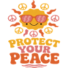 Sonnenpeace Motiv mit Peace Symbol