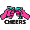 Cheers Anstossen Neon Logo