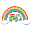 Regenbogen Kinder Bagger