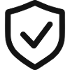 Secure Shield Check Line Symbol