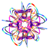 Lebendige Neon-Mandala-Grafik