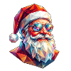 Poly Art Weihnachtsmann