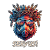 Poly Art Servus Bier Wildschwein