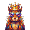 Poly Art Eichhörnchen