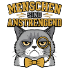 Menschen sind anstrengend grummelige Katze