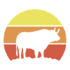 Stier Silhouette Retro