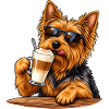 Australian Terrier mit Latte Macchiato