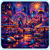  Freizeitpark Jahrmarkt Rummelplatz Vaporwave