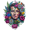 Gesicht der Vielfalt Blumen