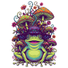 Psychedelisches Fest-Pilz-Batikzeichen