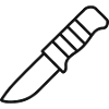 Jagdmesser-Linien-Symbol