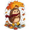 Igel im Regen – Niedliches Herbstmotiv