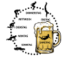 Bier Woche | Evolution | Bierglas | Saufen