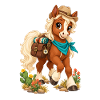Pony-Wanderer im Westernlook
