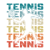 Retro Tennisspieler Spielt Vorhand