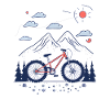Mountainbiking Skizze