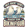 Wer nackt badet Bikinifigur Möwe