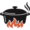 Kochtopf Lagerfeuer Logo