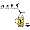 Bier Woche | Evolution | Bierglas | Saufen