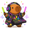  Capybara Dj Rave Party Musik