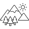 Symbol der Bergwaldlinie