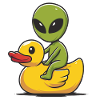 Alien auf Ducky
