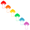 Vielfalt der Regenbogenpilze