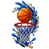 Blau-Gold-Basketball