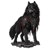 Dunkler Wolfkrieger mit Rüstung